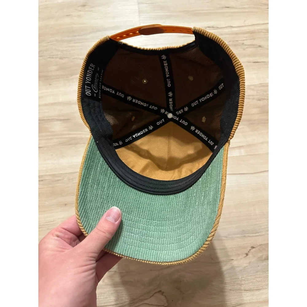 Out Yonder Co Doggone Cowboy‎ Snapback Hat Tan Corduroy